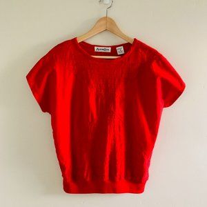 VINTAGE Red Pullover Top